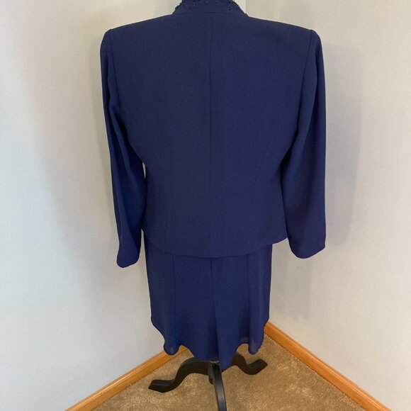 R & M Richards Beaded Dress and Jacket Women Size 6P - Picture 3 of 14